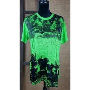 Do Denim women M‎ short sleeve t-shirt blings semi sheer streetwear grunge